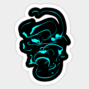 Samurai - abstract / Petrol Sticker